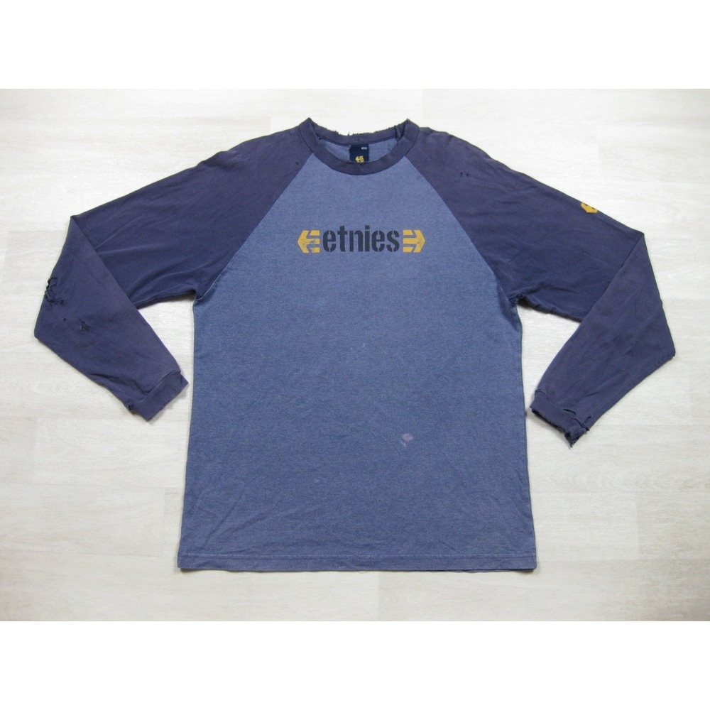 Vintage Y2K Etnies Raglan T-Shirt Men's (M) Skate Grunge Skateboarding